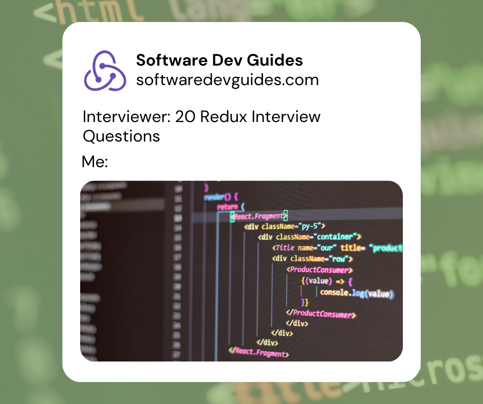 20 Redux Interview Questions with Answers